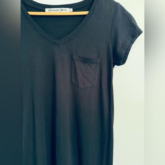 Michael Stars Black V-Neck Short Sleeve Shift Dress Size S - Picture 5 of 6
